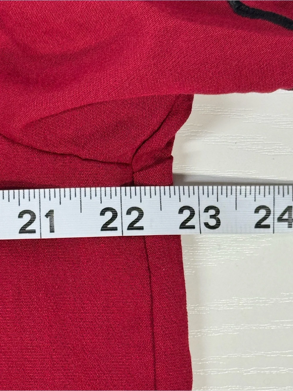 PrettyGarden Women’s Pink Button-Up Blouse Wavy Trim Short Sleeve Size M